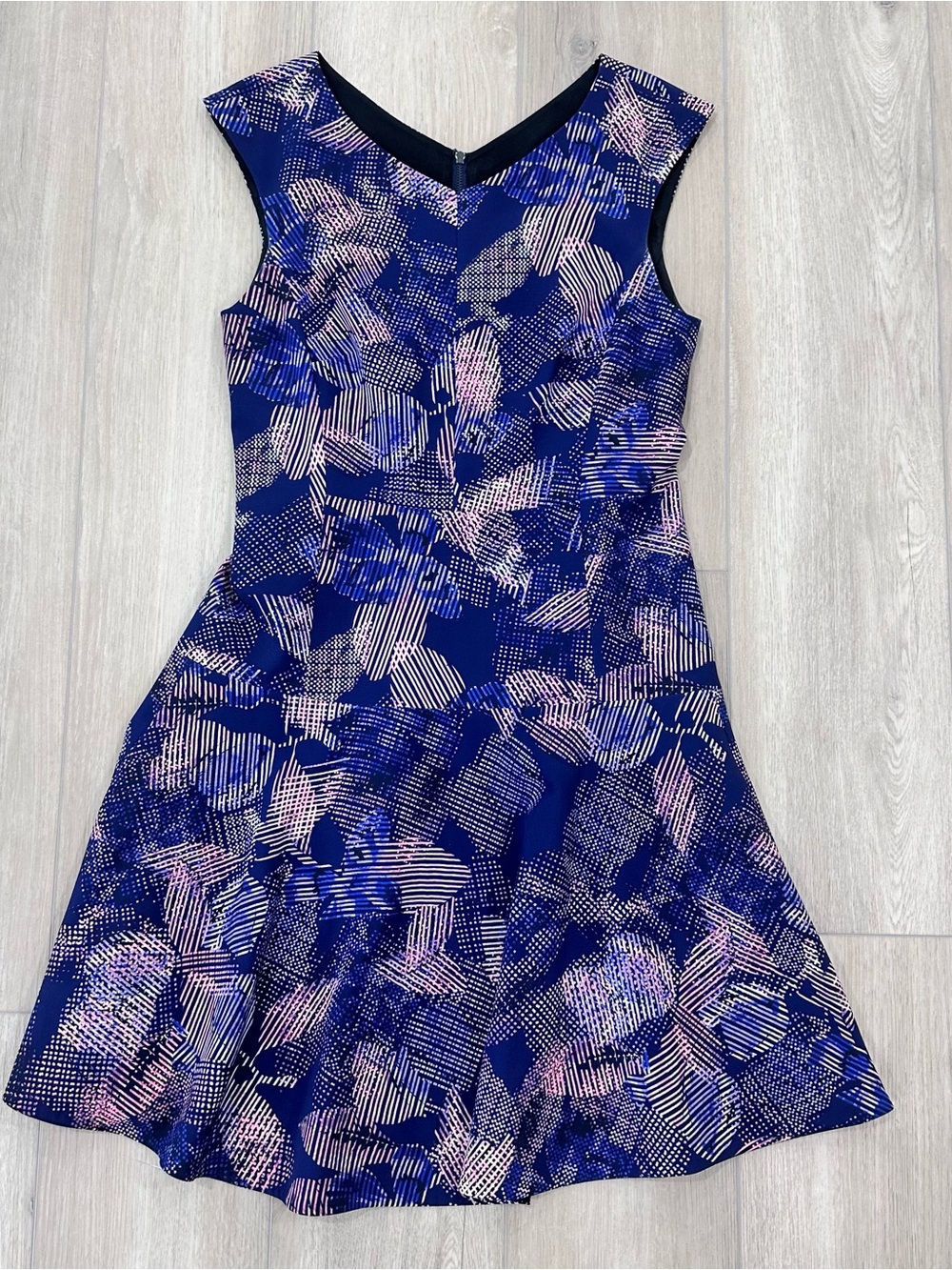 Rebecca Taylor sonic garden fit & flare dress pink purple blue size 6 - Picture 4 of 8